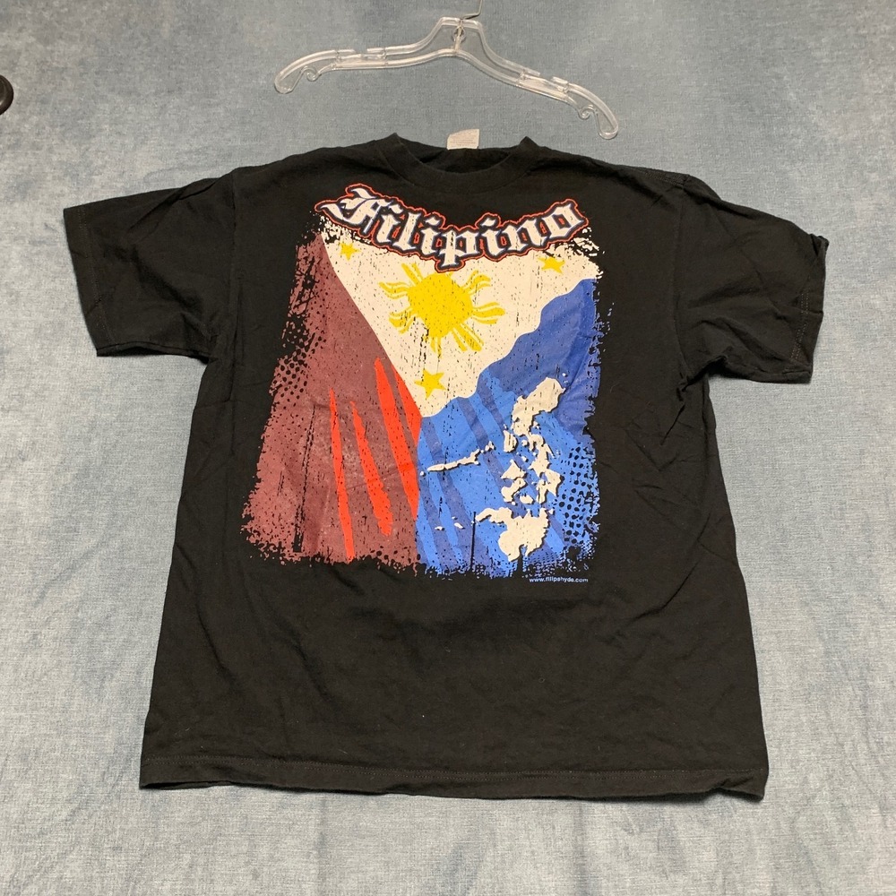 Shaka Active Filipino Graphic Logo T Shirt Men XL Black Every Day Wear Crew Neck